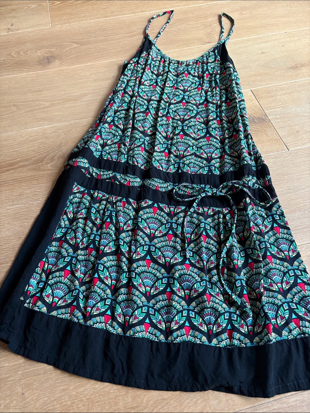 🦄 Spaghetti-Strap drop waist summer dress